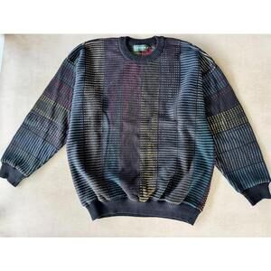 Tundra XL 90s Navy Diamond Pattern Streetwear Sweater